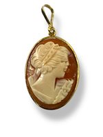 Pendant Mandile 1922 Woman Cammei  in Silver Conchiglia 2MCICM99